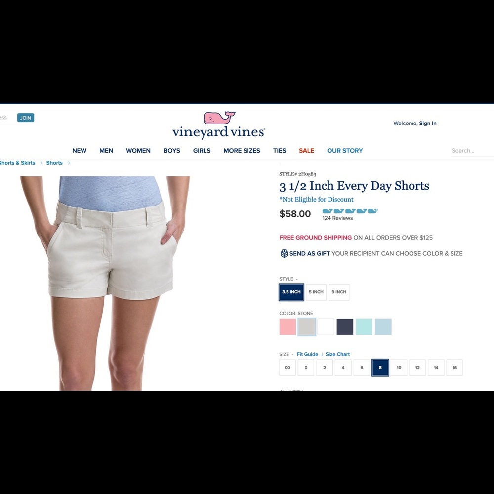 3 1/2 Inch Seemed Shorts, Tan